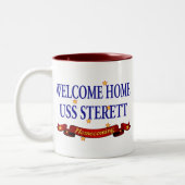Willkommenes Zuhause USS Sterett Zweifarbige Tasse (Links)