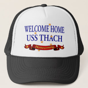 Willkommenes Zuhause USS Thach Truckerkappe