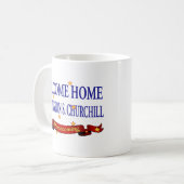 Willkommenes Zuhause USS Winston S. Churchill Kaffeetasse (Vorderseite Links)