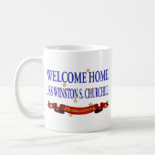 Willkommenes Zuhause USS Winston S. Churchill Kaffeetasse (Links)
