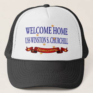 Willkommenes Zuhause USS Winston S. Churchill Truckerkappe