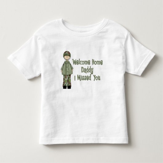 Willkommenes Zuhause-Vati-Armee-Gör (Sohn) Kleinkind T-shirt (Vorderseite)