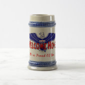 Willkommenes Zuhause vom Militär Bierglas (Mittel)