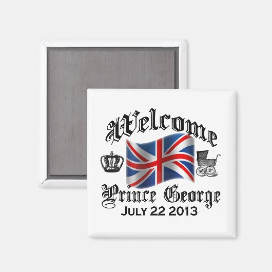 WillkommenPrinz George 22. Juli Magnet (Vorderseite/Rückseite)