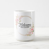 Willkommens-Aufkleber Kaffeetasse (Mittel)