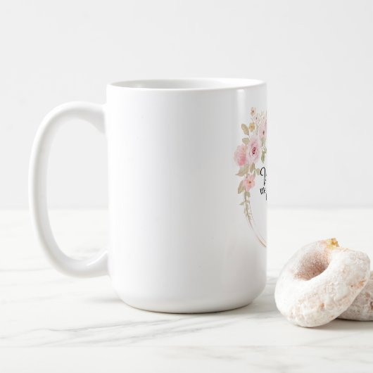 Willkommens-Aufkleber Kaffeetasse (Mit Donut)