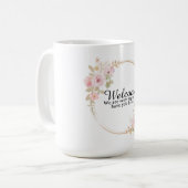 Willkommens-Aufkleber Kaffeetasse (Vorderseite Links)