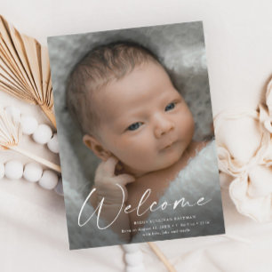 Willkommens-Baby-Foto-Geburtsanzeige Magneteinladung
