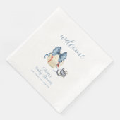 Willkommens-Bogen-Schnuller-Baseball-Sport-Baby-Pa Serviette (Ecke)