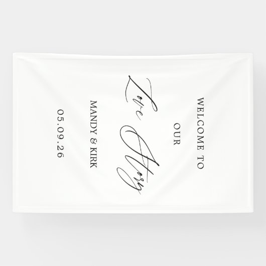 Willkommens-Hochzeitshintergrund Banner (Horizontal)