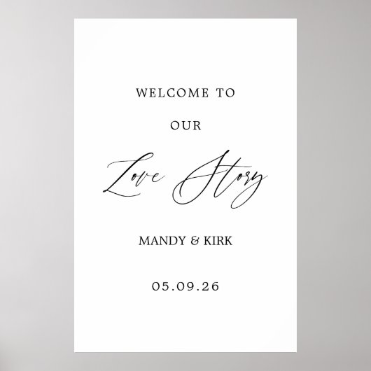 Willkommens-Hochzeitshintergrund Poster (Vorne)