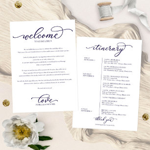 Willkommens-Itinerary für das Hochzeitswochenende Einladung