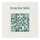 Willkommens-Logo-QR-Codes Elfenbein-Infotabelle Würfel (Vorderseite)