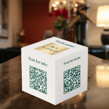 Willkommens-Logo-QR-Codes Elfenbein-Infotabelle