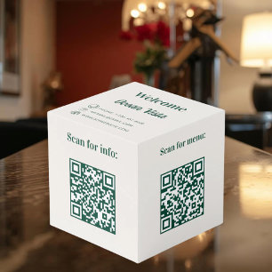 Willkommens-QR-Codes Info Hotel Restaurant Tisch E Würfel