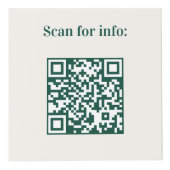 Willkommens-QR-Codes Info Hotel Restaurant Tisch E Würfel (Vorderseite)