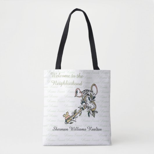 Willkommens-Schlüsseltasche Tasche (Vorderseite)