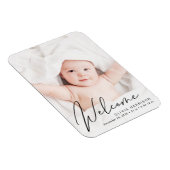 Willkommensankündigung von Foto Script Birth Magnet (Rechte Seite)