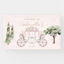 Willkommensbanner Baby Shower Prinzessin Rosé