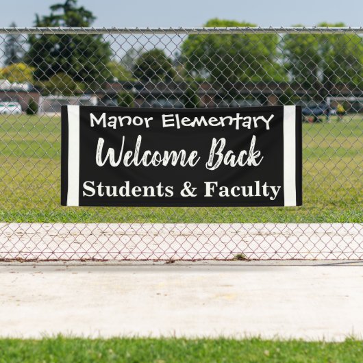 Willkommensbanner für die Außenschule Banner (Insitu)