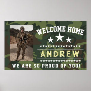 Willkommensbanner für Militärangehörige - Army Nat Poster