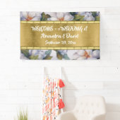 Willkommensbanner White Magnolia Gold Banner (Insitu)