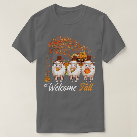 Willkommensbaum Drei Schafe Bauer Pumpkins Pi T-Shirt (Design vorne)