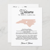 Willkommensbrief NORTH CAROLINA - JEDE FARBE (Vorne/Hinten)