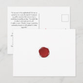 Willkommensbrief Postkarte (Vorne/Hinten)