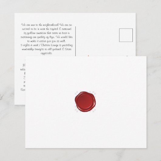 Willkommensbrief Postkarte (Vorne/Hinten)