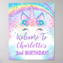 Willkommensdekorationen für das Party Unicorn Poster