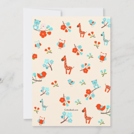 Willkommensdusche Einladung (Rückseite)