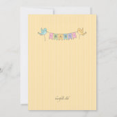 Willkommensdusche Einladung (Rückseite)