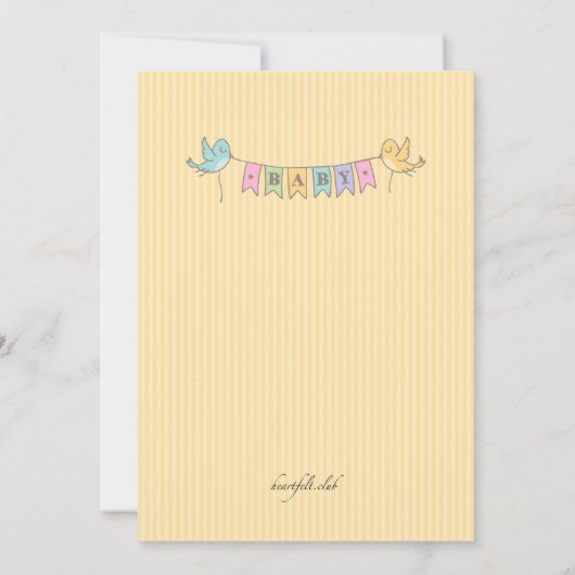 Willkommensdusche Einladung (Rückseite)