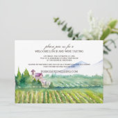 Willkommensessen & Weinverkostung Einladung (Stehend Vorderseite)
