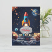 Willkommensfeier für die Explosion des Weltraums | Einladung (Stehend Vorderseite)