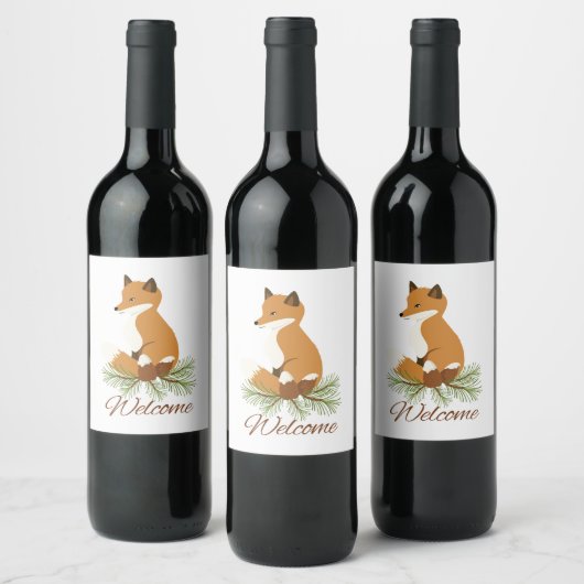 Willkommensfox Weinetikett (Flaschen)