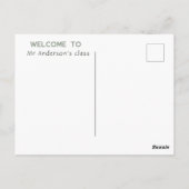 Willkommensgrau Postkarte (Rückseite)