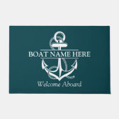 Willkommensgruß an der Wand an Bord des Hauses Fußmatte (Vorderseite)