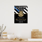 Willkommensgruß für Absolventen der Polizeischule Poster (Küche)