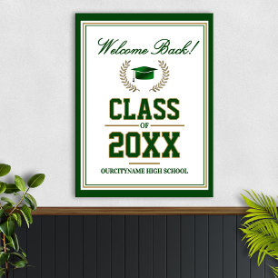 Willkommensgruß zum Klassentreffen in den Schulfar Poster