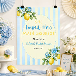 Willkommensgruß zur Brautparty Lemon Main Squeeze Poster
