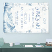 Willkommensgruß zur Winter-After-Ski-Junggesellinn Banner (Messe)
