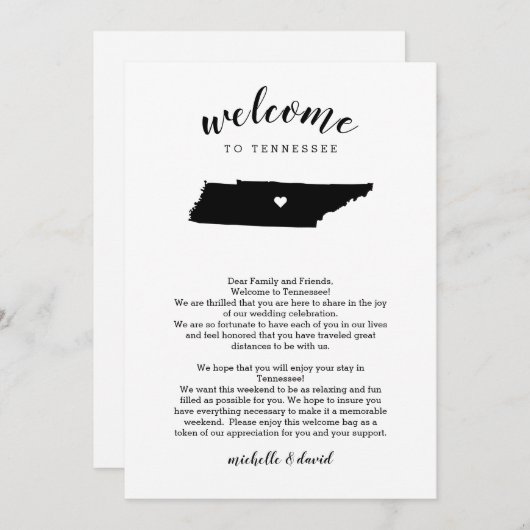 Willkommensheirat Tennessee (Vorne/Hinten)