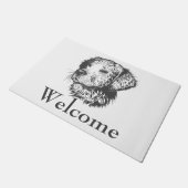 Willkommenshund Fußmatte (Schrägansicht)