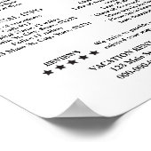 Willkommensinformationen für gedruckte Ferien Poster (Ecke)