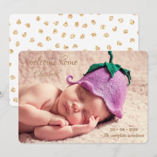 Willkommenskarte für Zuhause (Vorne/Hinten)