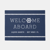 Willkommenskarte | Name des Personalisierten Schif Fußmatte (Vorderseite)