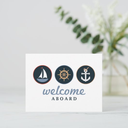 Willkommenskarte Postkarte (Stehend Vorderseite)