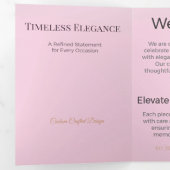 Willkommenskarte Trifold | Elegante Geschäftsausfü Dreifach Gefaltete Karte (Innen Erste Seite)